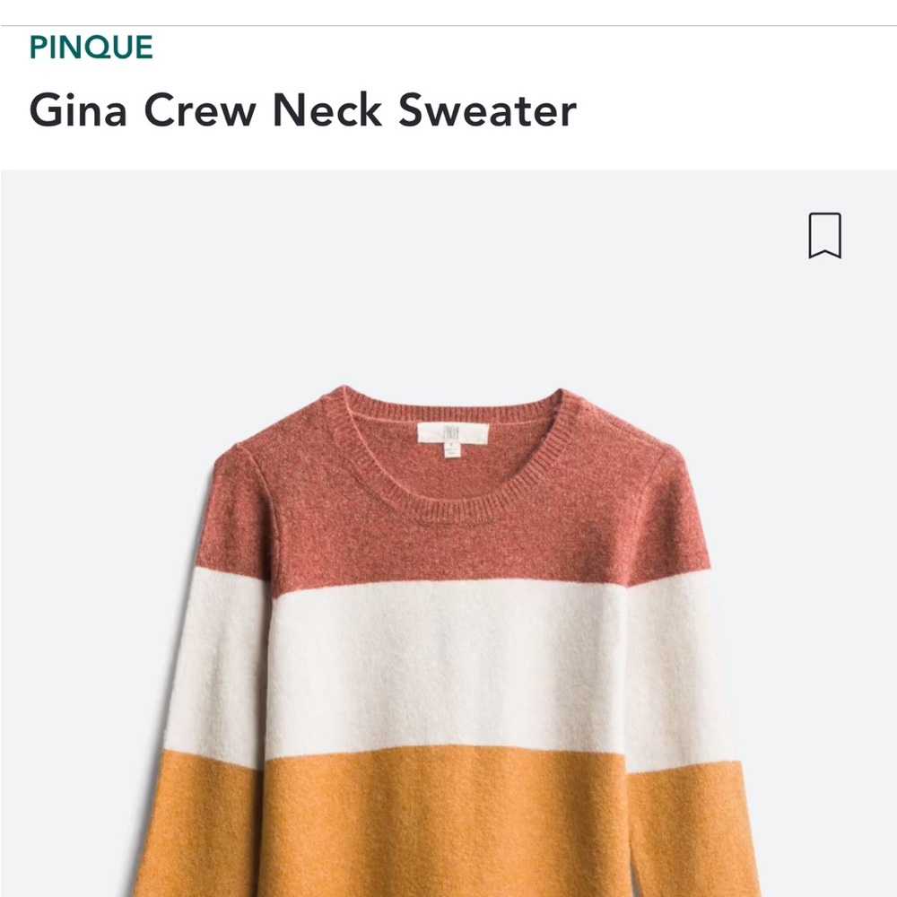Color Block Crew Neck Sweater - Picture 4 of 5